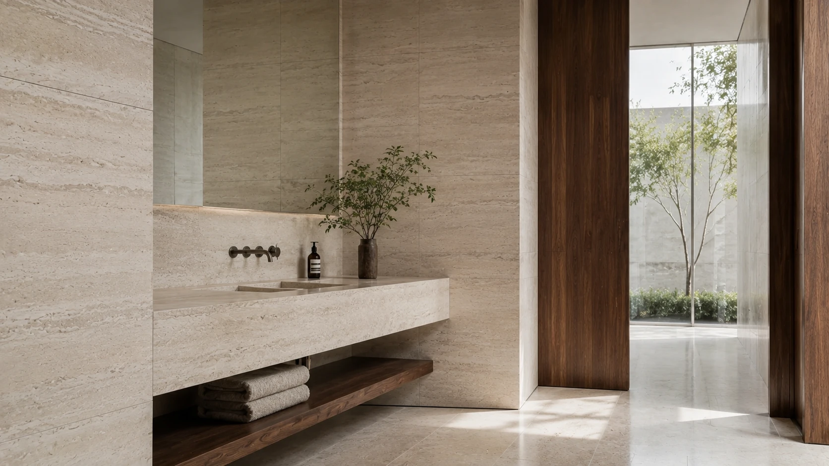 Natural stone bathroom and vanity application study